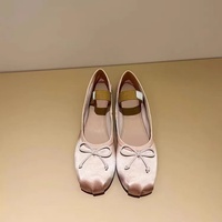 Personnalisation en usine, personnalisation du logo, OEM, ODM, Ballerines plates à nœud uni, à bride unique et bande élastique, Nouvelles chaussures Mary Jane