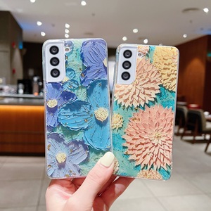 Nuovo Bling Glitter Retro fiore custodia per telefono con pittura a inchiostro epossidico per Samsung Galaxy S22 S21 Ultra S21FE A13 A33 A53 A22 A72 A32 A22 - Product Image 3