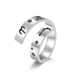 Anillo Unisex de Acero de Titanio Ajustable con Constelación, Joyería Minimalista de Moda, Regalo - Product Image 1