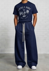 Men's Loose Fit <b>Oversized</b> <b>Sweatpants</b> Wide Leg Baggy Y2K Streetwear Pants - Product Image 2