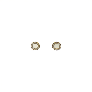 Fashion <b>Stud</b> <b>Earrings</b> 316L Stainless Steel PVD Gold Plating Sustainable Resistant Round Design - Product Image 2