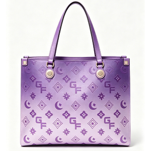Sac fourre-tout chic <span class=keywords><strong>et</strong></span> moderne en dégradé violet lavande avec chaînes, motif gaufré, sac de travail pour femme urbaine - Product Image 2