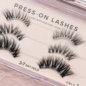 New Arrival Self Adhesive <strong>Half</strong> Band Eyelashes Handmade Press on Full Strip Eye <strong>Lashes</strong> Wholesale 5-7 Days Hold <strong>Lash</strong> Product - Product Image 3