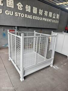 Cages à linge en treillis métallique de sécurité complète Boîte de rangement en métal standard Gerbeur Grue à palettes à usage intensif - Product Image 4