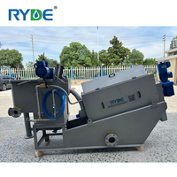 Presse à vis multi-disques pour déshydratation, en acier inoxydable SS304, haute capacité, avec moteur et boîte de vitesses, garantie 1 an pour la déshydratation des boues