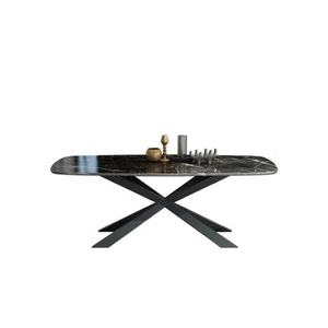 <span class=keywords><strong>Tavolo</strong></span> da pranzo moderno in pietra sinterizzata 6 8 10 posti <span class=keywords><strong>tavolo</strong></span> da pranzo elasticizzato in metallo <span class=keywords><strong>nero</strong></span> gambe <span class=keywords><strong>tavolo</strong></span> da pranzo <span class=keywords><strong>allungabile</strong></span> - Product Image 2