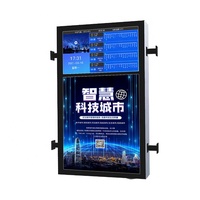 Señalización Digital para Paradas de Autobús, Colgante, de Doble Cara, Pantalla LCD/LED para Publicidad, Legible bajo la Luz Solar, IP66