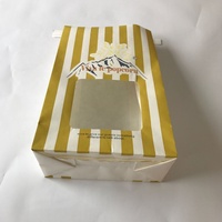 Bolsa de Palomitas de Maíz de Papel Kraft Reciclado con Cierre de Lazo Metálico, Impresión Personalizada y Fondo Cuadrado
