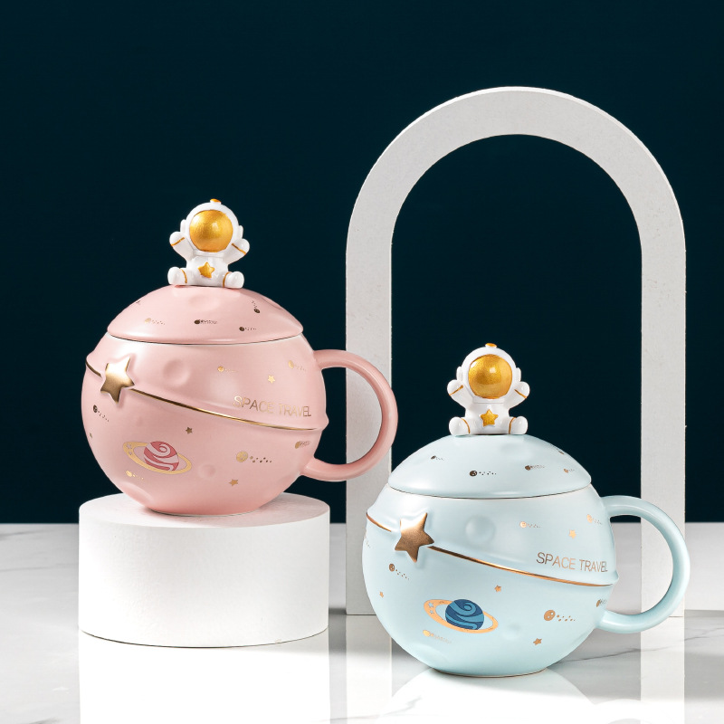 Tazas творческая личность подарок 3d Круглый астронавт чашки планета керамическая кружка посуда для напитков