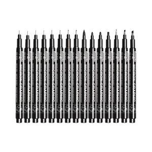 XinyiArt Set di 15 Pennarelli Impermeabili Neri Micro-Pen per Disegno Tecnico Illustrazione Artistica Calligrafia - Product Image 2