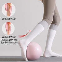 Chaussettes de sport de compression pour femmes, en nylon tricoté, professionnelles, pour la course à pied, la corde à sauter, la kinésiologie, antidérapantes, pour le yoga