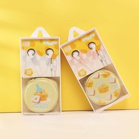 KIKI-399 haute qualité mignon Kawaii 3.5MM filaire écouteur câble casque casque avec Microphone pour Iphone pour Apple 5 6 Android