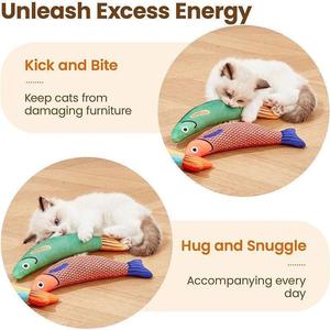 Fabricante al por mayor interactivo <span class=keywords><strong>Catnip</strong></span> Crinkle Sound Toys Saury <span class=keywords><strong>Fish</strong></span> Squeak Juguetes para mascotas - Product Image 5