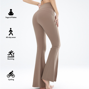 <span class=keywords><strong>Leggings</strong></span> OEM Personalizados de Cintura Alta, Pantalones de Yoga con Corte Acampanado, <span class=keywords><strong>Leggings</strong></span> de Yoga con Efecto Push-Up para Mujer - Product Image 1