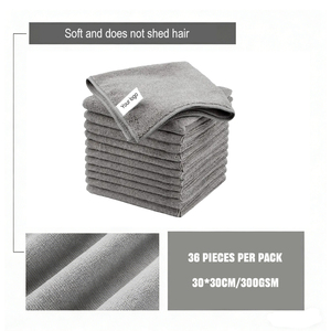 Lewell 36 paquets de serviettes de lavage de voiture en microfibre 300GSM 30x30cm, personnalisables, chiffons de nettoyage de haute qualité pour voiture et cuisine - Product Image 5