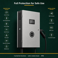 Chargeur de VE certifié OCPP à montage au sol, dispositif mobile de recharge par lots avec système IP54 et BMS pour projets de recharge commerciale