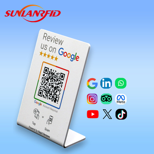 PVC Acrylic tùy chỉnh NFC Google xem xét và menu QRcode đứng - Product Image 3