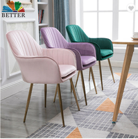 Meilleures chaises modernes de salle à manger d'accent de cuisine de velours de fauteuil de meubles de conception de luxe pour la table à manger