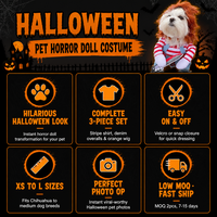 Ensemble de costumes de chat d'Halloween personnalisés OEM ODM, tenue de cosplay pour animaux de compagnie, chapeau de sorcière, cape, vêtements de chat personnalisés, faible MOQ