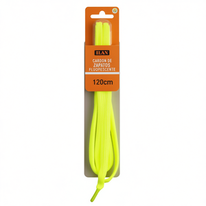 Cordones Ilan de 120cm, Amarillo Fluorescente, para Zapatillas Deportivas - Product Image 2