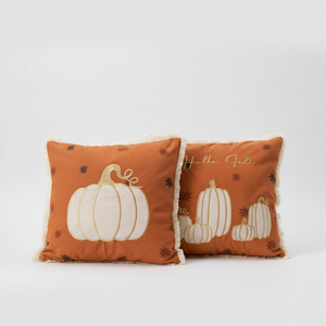 ปลอกหมอนอิงตกแต่งฤดูใบไม้ร่วง DN DECONATION ขนาด 18x18 นิ้ว ชุด 2 ชิ้น ลายฟักทอง พร้อมพู่ห้อย ปลอกหมอนอิงสำหรับฤดูใบไม้ร่วง - Product Image 4