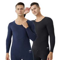 Nouvel ensemble de sous-vêtements thermiques épais pour homme en coton/élasthanne, à manches longues, lavable à la main, pour l'hiver