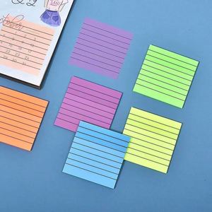Bloc de Notas Adhesivas Fluorescentes Multicolores con Líneas Horizontales, Personalizables para Oficina/Escuela, Uso Diario - Product Image 4