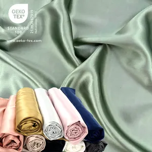100% Pure Silk Fabric 6A Top Wholesale Elegant Ice Mulberry 16mm Smooth & Soft Real Milk Silk Washable Natural Raw Silk