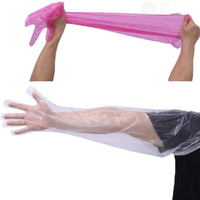 Gants longs vétérinaires pour vache Gants A.I en plastique vétérinaire