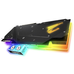 Carte graphique GIGABYTE <span class=keywords><strong>AORUS</strong></span> GeForce RTX 2080 Ti XTREME WATERFORCE WB 11G d'occasion avec système de refroidissement par bloc d'eau WATERFORCE - Product Image 3