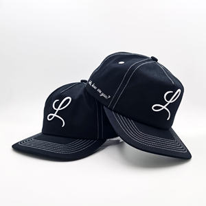 플랫 브림 소프트 프론트 로우 프로파일 5패널 언스트럭처드 대드캡 남녀공용 맞춤 자수 로고 파이브 패널 스냅백 야구 모자 - Product Image 2