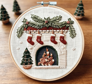 Kit de broderie florale en point de croix XIXI DIY Série Nativité Ange Prière, forme ronde, artisanat en tissu textile fait main - Product Image 1