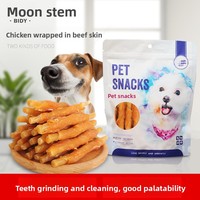 Friandises pour chiens Buddy : Rouleaux de viande séchée au poulet et au bœuf riches en protéines, bâtonnets de viande séchée, 30 paquets, vente en gros directe usine