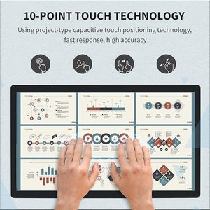 Nouvel écran tactile Android 11 de 23,8 pouces, tablette 16:9 FHD 1080P WiFi et BT, haut-parleurs intégrés, noir, RK3568, 2 Go de RAM, 32 Go de ROM - Product Image 3