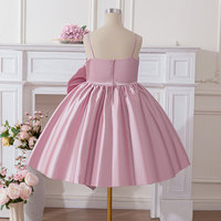 Robe de Soirée Princesse de Luxe pour Filles de 1 à 12 Ans, Élégante en Satin et Tulle, pour Anniversaire, Mariage, Demoiselle d'honneur, Robe de Bal Coupe A-Line avec Grand Nœud