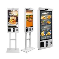 Kiosque de caisse en libre-service à écran tactile Distributeur automatique de paiement de factures numériques pour restaurants Café SDK