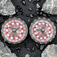 MINI PLANET Roulette en métal, dés à rouler, D20, D10, D4, 3 en 1, revolver, roulette, dés D&D pour les jeux de rôle, Donjons et Dragons, jeux de table