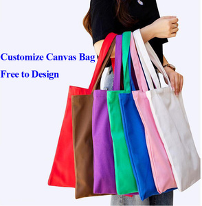High Quality Factory Wholesale Gift Blank <b>Reusable</b> Sublimation Organic Cotton Canvas Shopping Tote <b>Bag</b> with logo for Women - Product Image 1