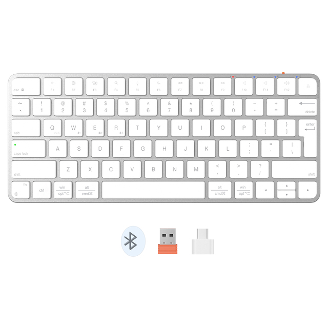 Meetion Ikey K210 Wireless Charging Keyboard for Magic Keyboard with BT and Numeric Keypad for Mac