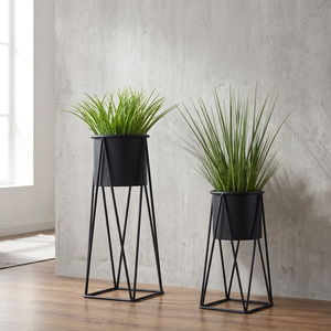 Luxury Modern Geometric Metal Flower <b>Pot</b> with Stand Elegant Iron Planter Decorative Plant <b>Holder</b> for Home Hotel Decor - Product Image 4