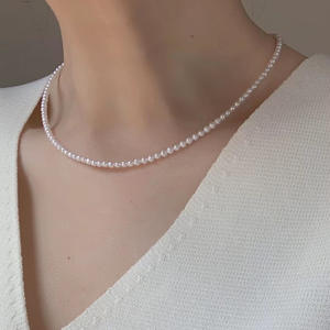 Collar con Colgante de Perla de Agua Dulce para Mujer, Color Morado Edison, 9-10 mm, Plata S925, Luz Intensa, Ligeras Imperfecciones, Estilo Moderno - Product Image 3