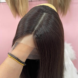 Pelucas médicas <span class=keywords><strong>de</strong></span> cabello humano virgen 100% atadas a mano completas <span class=keywords><strong>de</strong></span> aspecto Natural, pelucas <span class=keywords><strong>de</strong></span> cáncer con gorro cómodo - Product Image 1