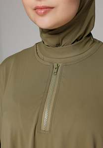 Luxurious UPF 50+ Oversized Long Sleeves Quick Drying Modest Sportswear Plus Size Wrap Swimsuit Cover Up - Product Image 6