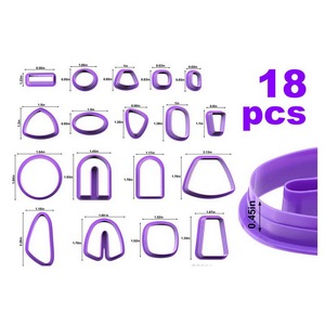 Ensemble de 18 moules en <span class=keywords><strong>poterie</strong></span> souple pour la création de boucles d'oreilles en argile plastique faites à la main - Product Image 5
