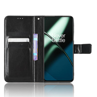 Étui portefeuille de luxe en cuir PU Crazy Horse avec sangle pour téléphones OnePlus 6 7 8 9 10 11 12 R T Pro – Collection 2026