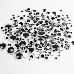 Fábrica de plástico DIY actividad negro Wiggle Googly plástico <span class=keywords><strong>ojos</strong></span> móviles muñeca accesorios de juguete <span class=keywords><strong>con</strong></span> autoadhesivo - Product Image 5