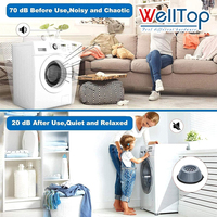 WELLTOP Patins anti-vibration en silicone durables pour meubles, roulettes, lave-linge, lit, canapé – Taille personnalisable