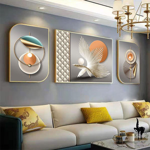 Decoración de lujo para el hogar marco de aluminio abstracto moderno impresiones geométricas cuadro de porcelana de cristal lienzo arte de pared de cristal - Product Image 4