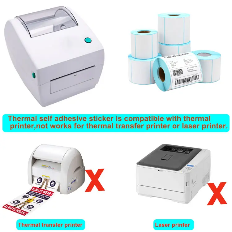 Thermal Printing Label Market Yellow Print Color Eco Printed 80*120mm Direct Thermal Label