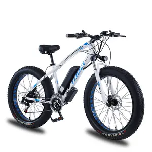 Taoci python 자전거 전기 높은 탄소 강철 프레임 지방 타이어 26*4.0 눈 전기 자전거 36v350w 눈 바닷가 Ebike